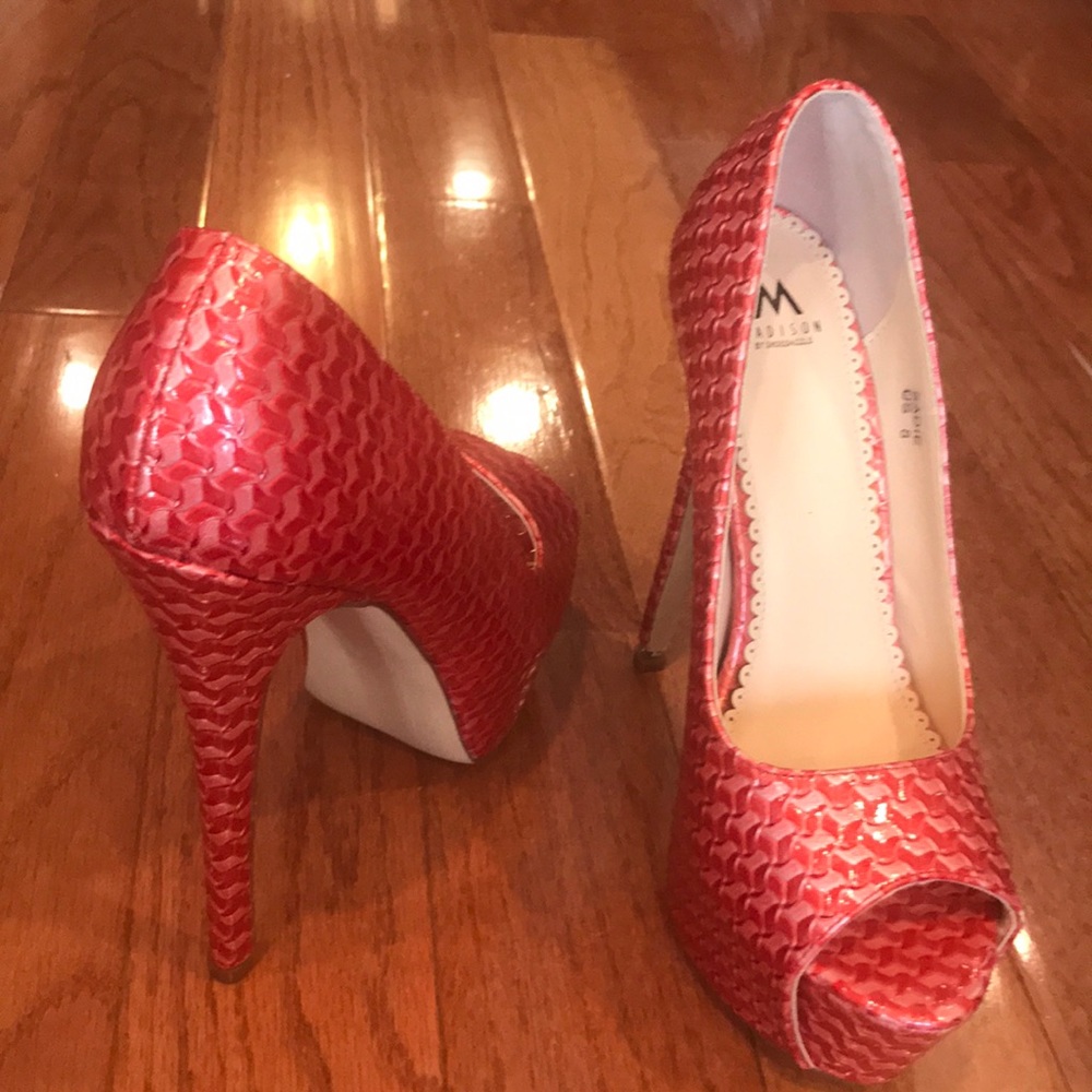 Brand new HIGH sexy pink/red heels